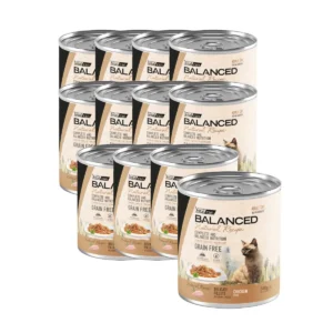 Vitalcan Balanced Natural Recipe Delicados Filetes Gato Adulto Pollo Pack de 12 Latas x 340 gr c/u